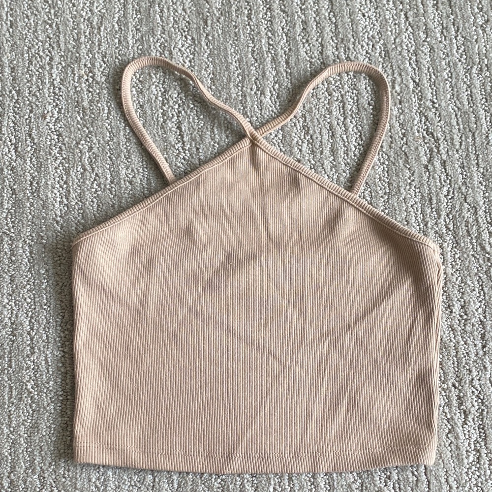 Zara Ribbed Crop Top Size Medium NWOT